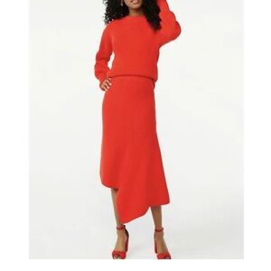 Scoop NYC for Walmart Chic Asymmetrical Red Skirt